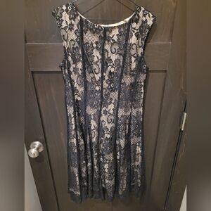 Elegant Black Lace Dress -Size 8